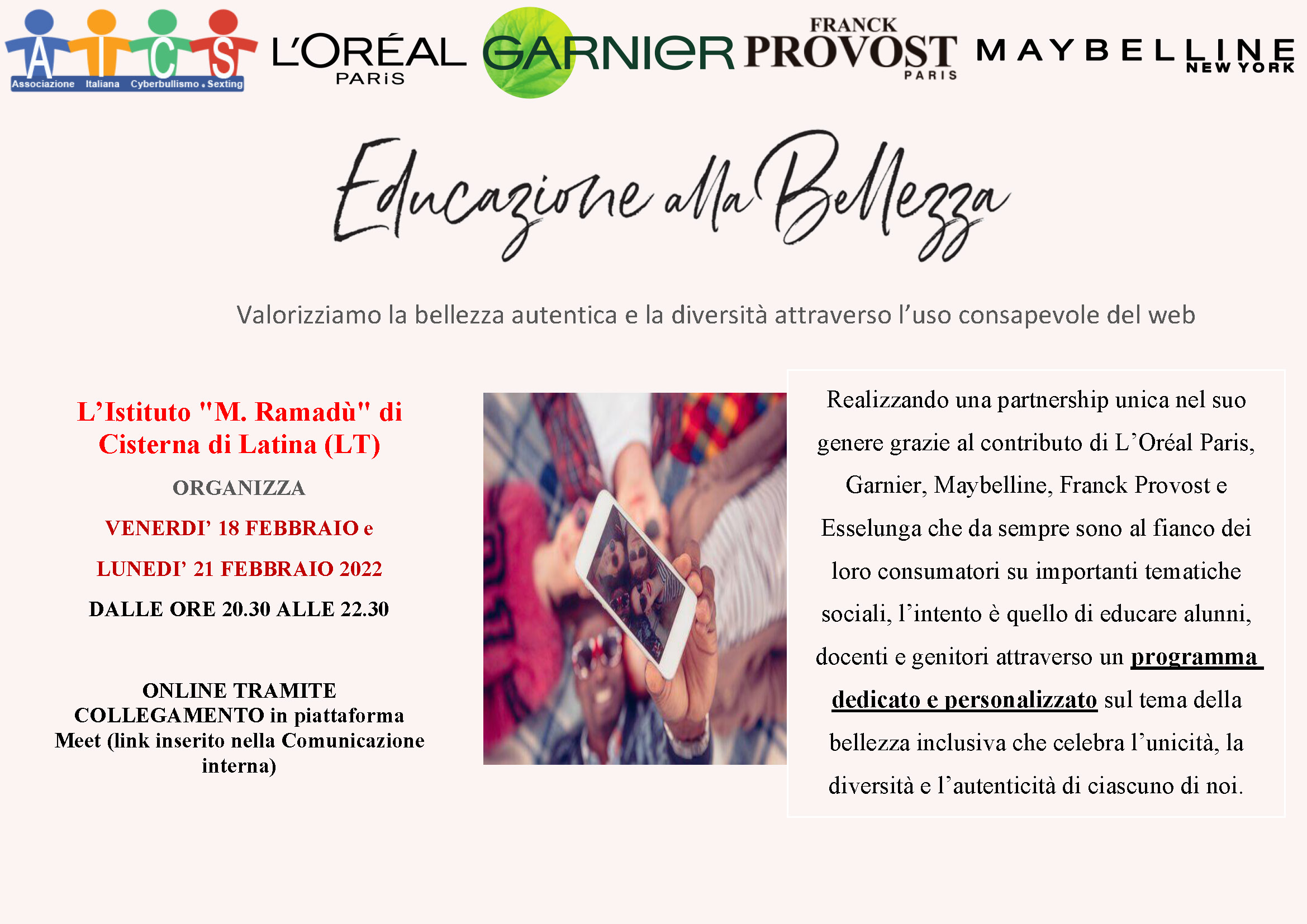 PROGETTO EDUCAZIONE ALLA BELLEZZA Locandina